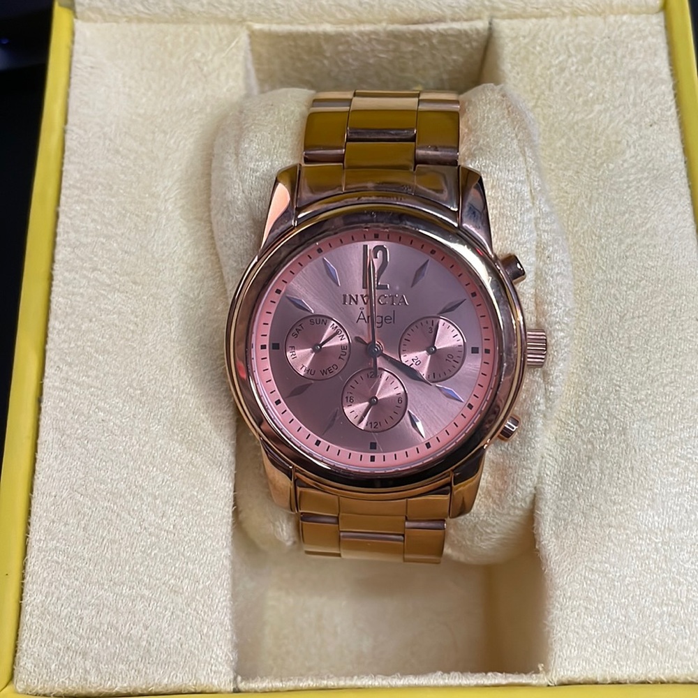 Invicta rose gold angel watch